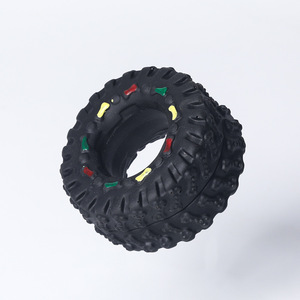 Juguetes para mascotas al por mayor, juguete masticable de vinilo con forma de neumático pequeño para perros - Product Image 2