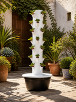 Tour hydroponique pour 28 plantes, système de culture aéroponique, conception à 7 niveaux, réservoir de nutriments de 30 L pour jardin domestique
