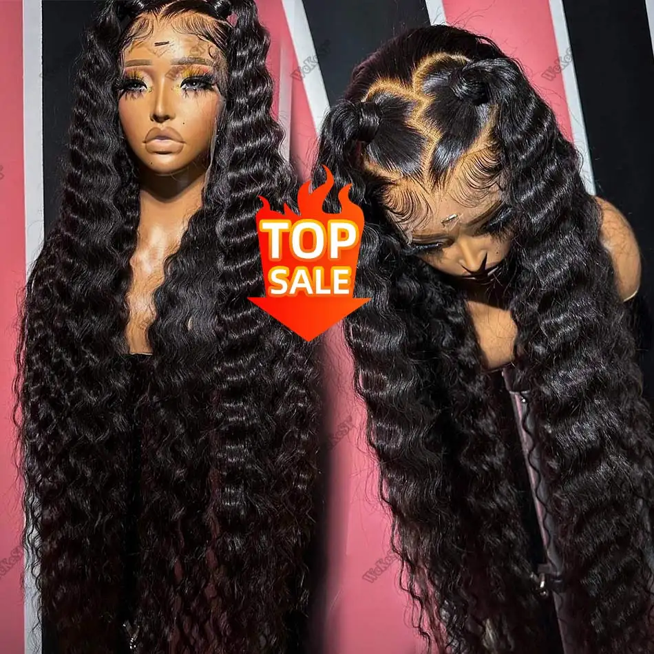 Peluca de cabello humano brasileño 13x6 HD para mujeres negras, malla Frontal de encaje transparente, de onda profunda, 13x4, Suiza, venta al por mayor
