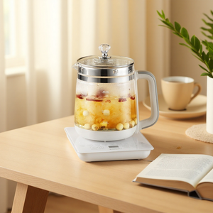 Mijoteuse à herbes en verre 1,8 L 110 V pour le monde entier, avec filtre en acier inoxydable 304, 4 méthodes de cuisson et menus intelligents - Product Image 1