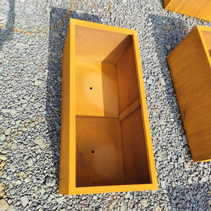 Pots <span class=keywords><strong>de</strong></span> fleurs en métal, grandes jardinières en acier, <span class=keywords><strong>pot</strong></span> <span class=keywords><strong>de</strong></span> fleurs en acier corten - Product Image 6