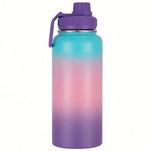 ขวดน้ำกีฬา30ออนซ์พร้อมฝาพับกันรั่วพร้อมโลโก้ปราศจากสาร BPA พลาสติกใช้ซ้ำได้สำหรับยิมและกลางแจ้ง - Product Image 1