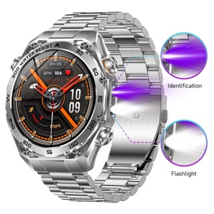 2026 AK105 Mens Outdoor Sport Smart Watch 1.53" IP68 Waterproof BT Call 1000mAh LED Flashlight Fitness Tracker Android IOS - Product Image 1