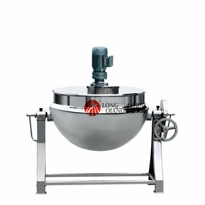 Pentola a doppia giacca in acciaio inossidabile con <span class=keywords><strong>riscaldamento</strong></span> inclinabile fornello industriale elettrico <span class=keywords><strong>per</strong></span> alimenti con rivestimento a vapore <span class=keywords><strong>bollitore</strong></span> nuovo - Product Image 1