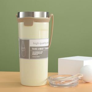 Nouvelle Tasse Isotherme en Acier Inoxydable 304 pour le Commerce Extérieur, Isolation 6-12 Heures, Poignée en Silicone Personnalisée, Grande Capacité, Portable - Product Image 6