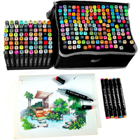 Ensemble de 24 à 262 marqueurs à alcool double pointe colorés, stylos à double embout, marqueurs à alcool huileux avec logo personnalisé
