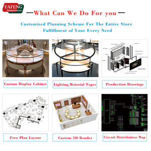 Escaparate de joyería de acero inoxidable moderno personalizado, vitrina de vidrio templado de lujo, iluminación LED, sala de exposición ecológica - Product Image 3