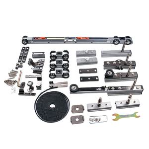 TEMAX M974 Venta Caliente 2 + 1 Doble Cierre Suave Telescópico Rodillo de <span class=keywords><strong>Puerta</strong></span> Corredera con Sistema de Transmisión de Correa de Alambre de Acero - Product Image 1