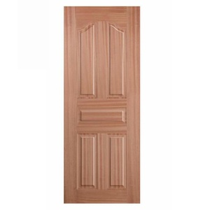 Trắng Primer mặt đồng bằng HDF đúc cửa da 6 Bảng điều khiển veneered Fibreboard cửa da - Product Image 2