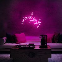 Rebow livraison directe en gros 12V acrylique lettres lumière bonnes vibrations Led mur Flex personnalisé enseigne au néon pour la décoration des hôpitaux