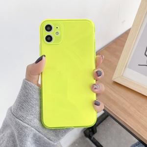 เคสโทรศัพท์ซิลิโคน TPU นิ่มสีเรืองแสง,สำหรับ <span class=keywords><strong>iPhone</strong></span> 13 12 Pro 7 8 Plus SE <span class=keywords><strong>2022</strong></span> 11 Pro XR <span class=keywords><strong>X</strong></span> XS Max ฝาหลังใส Funda - Product Image 2