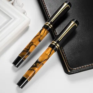 good sale factory price high grade metal With pen holder black Straight tip black acrylic fountain pen