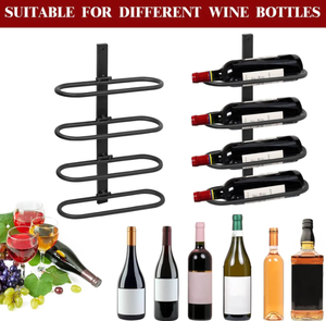 ชั้นวางไวน์โลหะติดผนัง8ขวดเฟอร์นิเจอร์ที่บ้านสำหรับห้องครัวห้องรับประทานอาหารหรือบาร์ - Product Image 3