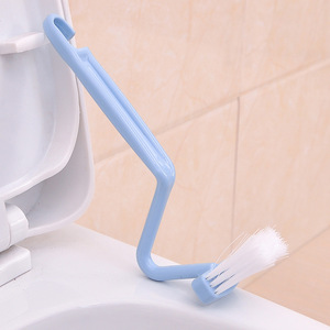 Brosse de toilette en forme de S, poils en nylon plastique, boucle de suspension pour le nettoyage des toilettes - Product Image 3