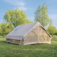12 ㎡   Tente de camping gonflable en tissu Oxford 420D, double porte, double fenêtre de toit, imperméable 5000 mm, pour le glamping
