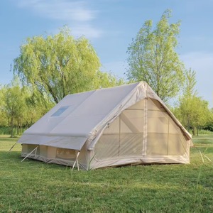 12 ㎡   <span class=keywords><strong>Tente</strong></span> de camping gonflable en tissu Oxford 420D, double porte, double fenêtre de toit, imperméable 5000 mm, pour le glamping - Product Image 2
