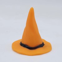 Mini chapeaux de sorcière d'Halloween en PVC flexible, accessoires de table pour fête, couleurs assorties