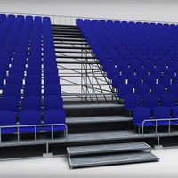 Le plastique fait sur commande d'intérieur de baseball préside les sièges mobiles de stade avec le support dorsal pour des sièges de stade de gradins