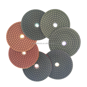 Venta directa de fábrica 4 "7 Setp Almohadilla de pulido de diamante húmedo Almohadilla de molienda de piedra de 100MM para herramientas de molienda de mármol - Product Image 3