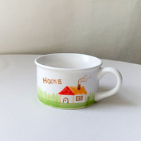 Joli ensemble tasse et soucoupe en céramique peintes à la main, style INS, pour couple, petit-déjeuner, lait, café, thé de l'après-midi
