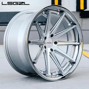 Lsgzl Forged 2-piece Luxury 5x114.3 5x130 Customized For Mercedes C8 BMW Ferrari Aluminum Alloy Rims 16-26 Inch Wheel