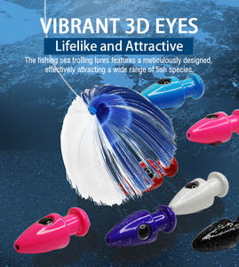 หัวเหยื่อตกปลาแบบทรอลลิ่ง ขนาด 1/2 ออนซ์ 1 ชิ้น พร้อมตา 3 มิติ - Product Image 4