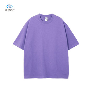 2025 nuovo marchio di tendenza t-shirt da uomo nebbia di puro cotone di <span class=keywords><strong>grandi</strong></span> dimensioni 275g toni della terra a maniche corte in puro solido lavorato a maglia da uomo - Product Image 2