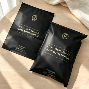 Custom Logo Matte Black PE Zipper <b>Bag</b> Gold Printing Garment Clothing Packaging <b>Zip</b> Lock Pouch <b>Bag</b> for Small Business - Product Image 4