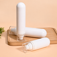 Flacon pulvérisateur à brume fine en PET à paroi épaisse inversée de 80/100/120 ml, flacon capsule blanc, utilisé pour le maquillage et l'hydratation