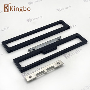 Màu Đen Đôi Móc Trượt Khóa Cho Nhôm Mỏng Khung Đôi Kính Trượt Cửa Phần Cứng Xử Lý - Product Image 4