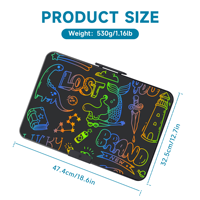 Tablette de dessin électronique LCD de 22 pouces, cadeau idéal, durable, fonctionnalités éducatives, tableau d'écriture rechargeable pour enfants et adultes