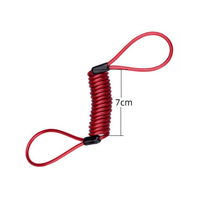 Corde à ressort antivol pour casque 2500MPa UTILE Corde de rappel en fil d'acier de voyage Verrouillage par mot de passe Corde vtt antiperte