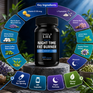 Quemador de Grasa Nocturno de Alta Calidad para Adultos, Favorece la Pérdida de Peso, Ayuda para Dormir, Supresor del Apetito, las Mejores Cápsulas Quemagrasas - Product Image 4