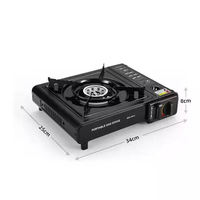Réchaud à gaz butane portable avec étui de transport, allumage piézoélectrique, brûleur unique, réchaud de camping pour la cuisine en plein air, pique-nique, barbecue