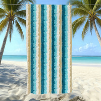 Hot Selling Striped Print Microfiber Beach Towel Sand Free Quick Dry Adult Swimming Bath Towel Support Custom Logo Pattern