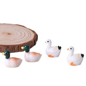 ของตกแต่งจิ๋วรูป<span class=keywords><strong>เป็ด</strong></span>สามมิติ น่ารัก งานฝีมือ DIY พวงกุญแจเรซิ่น - Product Image 3
