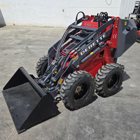Aksesoris Loader Beroda Derette DRT450, Mini Skid Steer Loader Kompak untuk Pertanian dan Lanskap