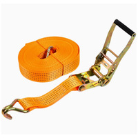 Sangles d'arrimage de cargaison de 2 pouces de haute qualité sangle d'arrimage à cliquet en polyester avec double crochet en J pour élingues de ceinture de camion