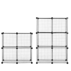 Sản phẩm gia dụng mới sáng tạo tự làm kết hợp kim loại lưới lưu trữ giá phòng khách nhiều lớp đơn giản đa chức năng mở rộng kệ - Product Image 4