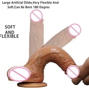 Dildo Silikon Medis <span class=keywords><strong>Super</strong></span> Realistis 7 Inci Berlapis Ganda untuk Wanita <span class=keywords><strong>Penis</strong></span> Buatan Kecil - Product Image 4