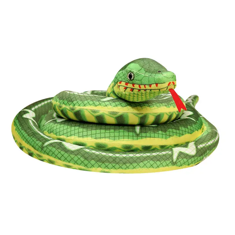2024 mu vente chaude Jumbo python birman serpent 220cm/300cm/400cm jouets en peluche d'animaux sauvages réalistes