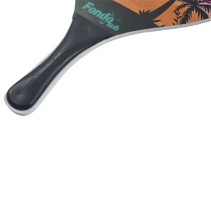 Set di Racchette da Spiaggia in Legno Leggero ed Ecologico con Pallina, Racchetta per Esterni con Logo Personalizzato a Forma di Diamante - Product Image 4