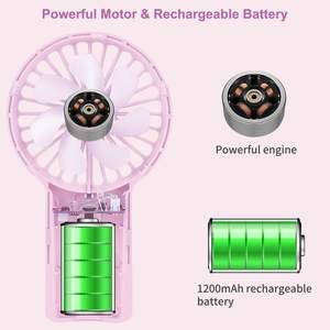 Mixed Procurement Low Price 2023 Portable Lash Glue Fast Dryer Mini Rechargeable USB Hand Hold Fans <b>Battery</b> Cooling Pocket Fans - Product Image 5