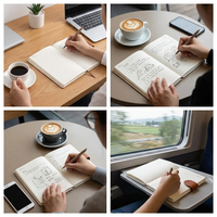 Carnets en cuir A5 personnalisés avec logo, couverture rigide, journal d'écriture, agenda quotidien, faible MOQ pour cadeaux - Vente en gros