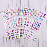 Kartu Putih Modern Minimalis Berbagai Gaya Tersedia Dekorasi Stiker Perekat Geometris Berlian Ukuran Besar Berkilau Mempesona