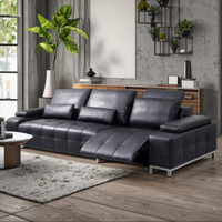 Grand Canapé d'Angle Moderne Fauteuil Bulle Moelleux avec Rembourrage en Cuir Véritable et Éponge pour Salon