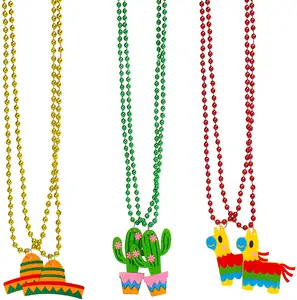 Collier de perles du festival de la chaîne mexicaine du 5 mai, décoration de fête Taco d'anniversaire