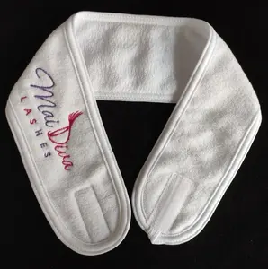 Biểu Tượng Tùy Chỉnh Spa Mặt Headband Terry Vải Spa Headband Căng Khăn Có Thể Giặt Mặt Hairband Trang Điểm Bọc Bông Headbands - Product Image 3