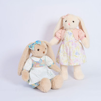 Peluche Lapin Doux et Moelleux à Longues Oreilles, Jouet en Peluche Personnalisé pour Baby Shower, Anniversaire d'Enfants, Décoration Maison, Animal en Peluche