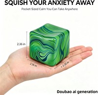 Lot de 1 jouet sensoriel en plastique anti-stress, cube et balles souple pour enfants et adultes - Jouet sensoriel pour l'autisme, récompense de classe (Orange)